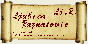 Ljubica Ražnatović vizit kartica